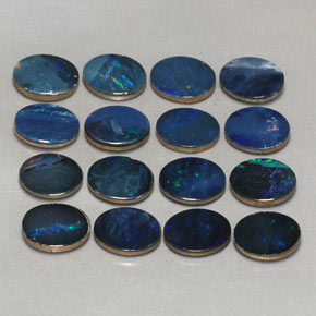  ct natürliche mehrfarbiger Opal-Dublette-Edelsteine, Oval Schliff, Lichtundurchlässig