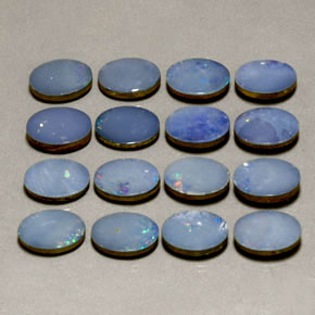  ct natürliche mehrfarbiger Opal-Dublette-Edelsteine, Oval Schliff, Lichtundurchlässig