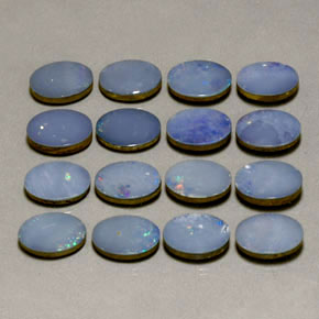  ct natürliche mehrfarbiger Opal-Dublette-Edelsteine, Oval Schliff, Lichtundurchlässig