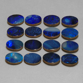  ct natürliche mehrfarbiger Opal-Dublette-Edelsteine, Oval Schliff, Lichtundurchlässig