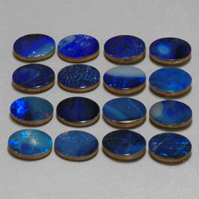  ct natürliche mehrfarbiger Opal-Dublette-Edelsteine, Oval Schliff, Lichtundurchlässig