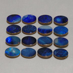  ct natürliche mehrfarbiger Opal-Dublette-Edelsteine, Oval Schliff, Lichtundurchlässig