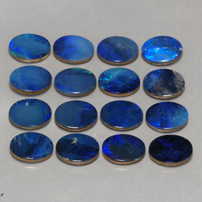  ct natürliche mehrfarbiger Opal-Dublette-Edelsteine, Oval Schliff, Lichtundurchlässig