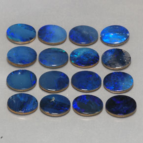  ct natürliche mehrfarbiger Opal-Dublette-Edelsteine, Oval Schliff, Lichtundurchlässig