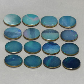  ct natürliche mehrfarbiger Opal-Dublette-Edelsteine, Oval Schliff, Lichtundurchlässig