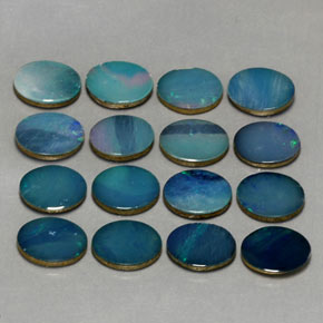  ct natürliche mehrfarbiger Opal-Dublette-Edelsteine, Oval Schliff, Lichtundurchlässig