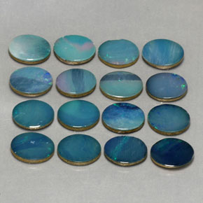  ct natürliche mehrfarbiger Opal-Dublette-Edelsteine, Oval Schliff, Lichtundurchlässig