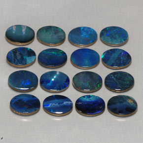  ct natürliche mehrfarbiger Opal-Dublette-Edelsteine, Oval Schliff, Lichtundurchlässig