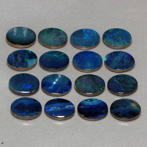  ct natürliche mehrfarbiger Opal-Dublette-Edelsteine, Oval Schliff, Lichtundurchlässig