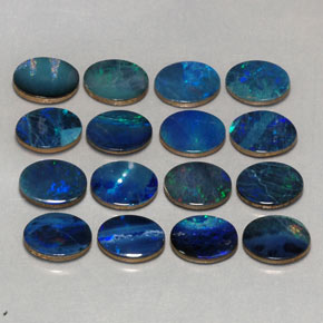  ct natürliche mehrfarbiger Opal-Dublette-Edelsteine, Oval Schliff, Lichtundurchlässig