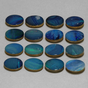  ct natürliche mehrfarbiger Opal-Dublette-Edelsteine, Oval Schliff, Lichtundurchlässig