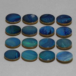  ct natürliche mehrfarbiger Opal-Dublette-Edelsteine, Oval Schliff, Lichtundurchlässig