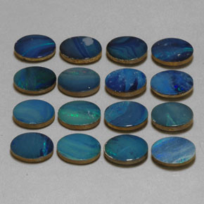  ct natürliche mehrfarbiger Opal-Dublette-Edelsteine, Oval Schliff, Lichtundurchlässig