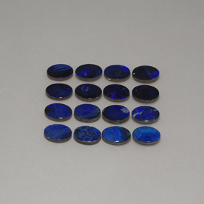  ct natürliche mehrfarbiger Opal-Dublette-Edelsteine, Oval Schliff, Lichtundurchlässig