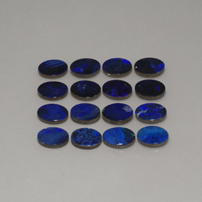  ct natürliche mehrfarbiger Opal-Dublette-Edelsteine, Oval Schliff, Lichtundurchlässig