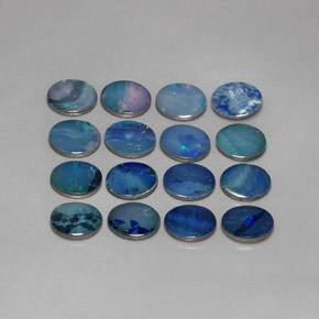  ct natürliche mehrfarbiger Opal-Dublette-Edelsteine, Oval Schliff, Lichtundurchlässig