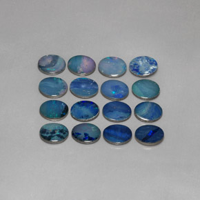  ct natürliche mehrfarbiger Opal-Dublette-Edelsteine, Oval Schliff, Lichtundurchlässig