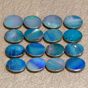 ct natürliche mehrfarbiger Opal-Dublette-Edelsteine, Oval Schliff, Lichtundurchlässig