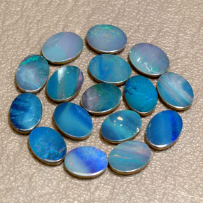  ct natürliche mehrfarbiger Opal-Dublette-Edelsteine, Oval Schliff, Lichtundurchlässig
