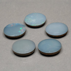  ct natürliche mehrfarbiger Opal-Dublette-Edelsteine, Oval Schliff, Lichtundurchlässig