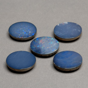  ct natürliche mehrfarbiger Opal-Dublette-Edelsteine, Oval Schliff, Lichtundurchlässig