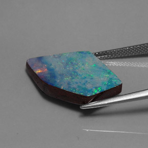 13,01 ctw natürlicher mehrfarbiger Opal-Dublette, Fantasieschliff, Lichtundurchlässig