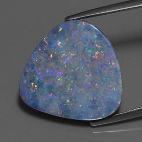 10,33 ctw natürlicher mehrfarbiger Opal-Dublette, Fantasieschliff, Lichtundurchlässig