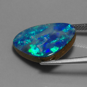 9,48 ctw natürlicher mehrfarbiger Opal-Dublette, Fantasieschliff, Lichtundurchlässig