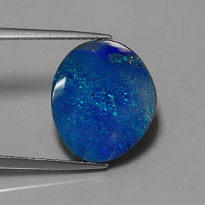 6,11 ctw natürlicher mehrfarbiger Opal-Dublette, Fantasieschliff, Lichtundurchlässig