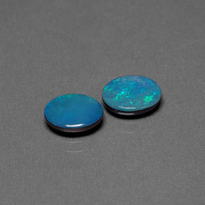  ct natürliche mehrfarbiger Opal-Dublette-Edelsteine, Oval Schliff, Lichtundurchlässig