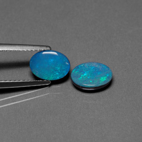  ct natürliche mehrfarbiger Opal-Dublette-Edelsteine, Oval Schliff, Lichtundurchlässig