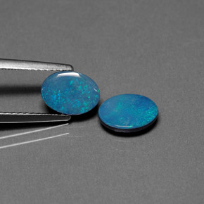 ct natürliche mehrfarbiger Opal-Dublette-Edelsteine, Oval Schliff, Lichtundurchlässig