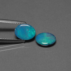  ct natürliche mehrfarbiger Opal-Dublette-Edelsteine, Oval Schliff, Lichtundurchlässig