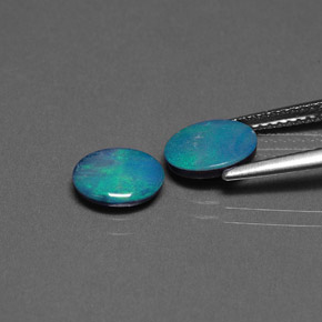  ct natürliche mehrfarbiger Opal-Dublette-Edelsteine, Oval Schliff, Lichtundurchlässig