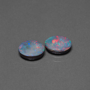  ct natürliche mehrfarbiger Opal-Dublette-Edelsteine, Oval Schliff, Lichtundurchlässig