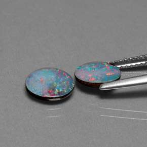  ct natürliche mehrfarbiger Opal-Dublette-Edelsteine, Oval Schliff, Lichtundurchlässig