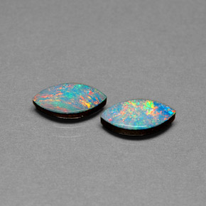  ct natürliche mehrfarbiger Opal-Dublette-Edelsteine, Marquise, Lichtundurchlässig
