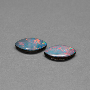  ct natürliche mehrfarbiger Opal-Dublette-Edelsteine, Marquise, Lichtundurchlässig