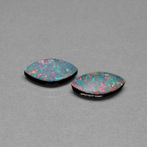  ct natürliche mehrfarbiger Opal-Dublette-Edelsteine, Marquise, Lichtundurchlässig