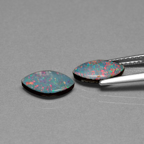  ct natürliche mehrfarbiger Opal-Dublette-Edelsteine, Marquise, Lichtundurchlässig