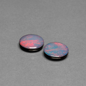  ct natürliche mehrfarbiger Opal-Dublette-Edelsteine, Oval Schliff, Lichtundurchlässig