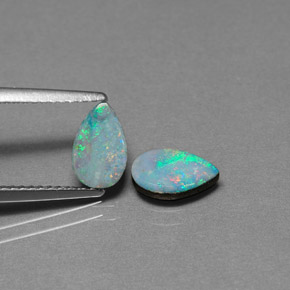  ct natürliche mehrfarbiger Opal-Dublette-Edelsteine, Birnenform, Lichtundurchlässig