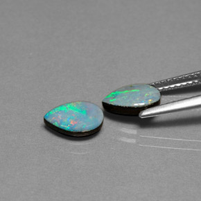  ct natürliche mehrfarbiger Opal-Dublette-Edelsteine, Birnenform, Lichtundurchlässig