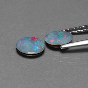  ct natürliche mehrfarbiger Opal-Dublette-Edelsteine, Oval Schliff, Lichtundurchlässig