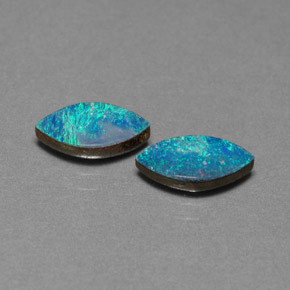  ct natürliche mehrfarbiger Opal-Dublette-Edelsteine, Marquise, Lichtundurchlässig