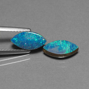  ct natürliche mehrfarbiger Opal-Dublette-Edelsteine, Marquise, Lichtundurchlässig