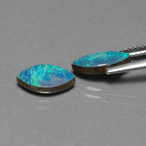  ct natürliche mehrfarbiger Opal-Dublette-Edelsteine, Marquise, Lichtundurchlässig