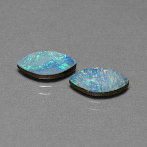  ct natürliche mehrfarbiger Opal-Dublette-Edelsteine, Marquise, Lichtundurchlässig