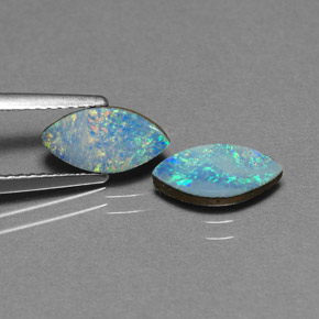  ct natürliche mehrfarbiger Opal-Dublette-Edelsteine, Marquise, Lichtundurchlässig