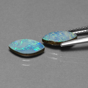  ct natürliche mehrfarbiger Opal-Dublette-Edelsteine, Marquise, Lichtundurchlässig